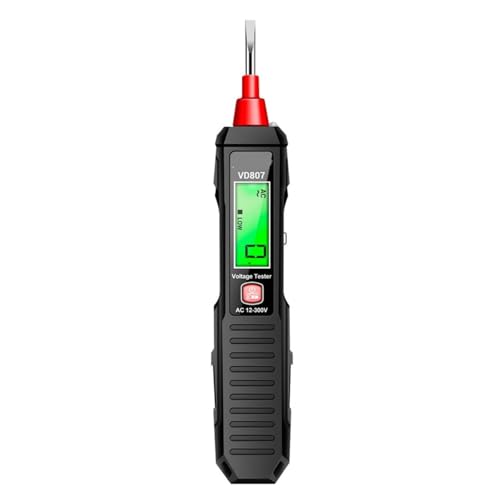 WAFOHSR Digitale Spannungsdetektoren Elektrischer Tester Stift AC Tragbarer Schraubendreher Anzeige Taschenlampe Electroprobe Werkzeuge Leicht Und Tragbar 2(Black) von WAFOHSR