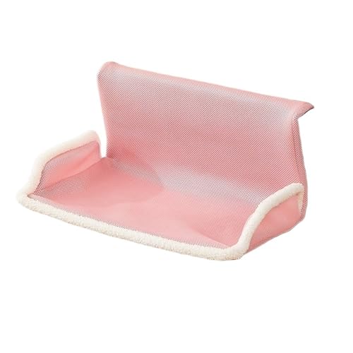 WAFOHSR Hängendes Katzenbett, Abnehmbare Katzenhängematte, Kätzchennest, Winterfensterseite, Langlebige Haustierbetten, Katzenzubehör KatzenhäNgematte(Pink-s) von WAFOHSR