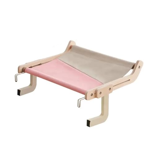 WAFOHSR Haustierkatzen-Hängematte, Abnehmbar, Leicht Zu Reinigen, Geeignet for Kleine Katzen, Hunde, Bettkopf, Balkon, Holzfensterrahmen, Katzennestbett KatzenhäNgematte(Pink) von WAFOHSR