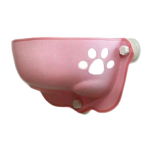 WAFOHSR Katzenfenster-Hängematte Mit Starken Saugnäpfen, for Aufhängen, Schlafen, Aufbewahrung, Filz, for Haustiere, Käfig, Sonnige Sitzbetten KatzenhäNgematte(Pink) von WAFOHSR