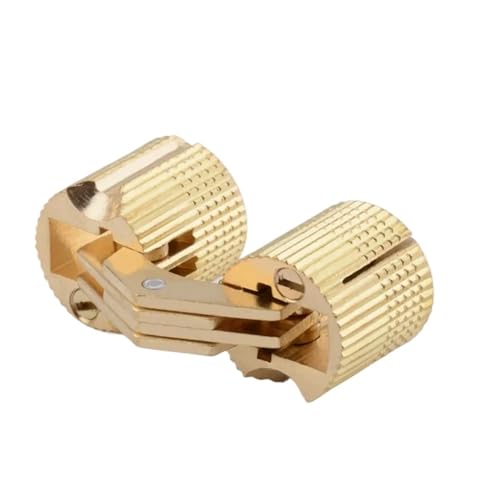 WAFOHSR Kupfer-Fassscharniere, Zylindrischer, Versteckter Schrank, Verdeckte, Unsichtbare Messingscharniere, Halterung for Möbelbeschläge (18mm) von WAFOHSR