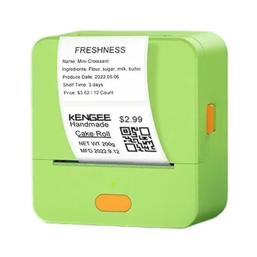 WAFOHSR P1 Mini Tragbarer Thermo-Etikettendrucker, Kabelloser, Tintenloser Taschenaufkleberdrucker Einfach Zu Bedienen(P1-G 3 Mix Label) von WAFOHSR