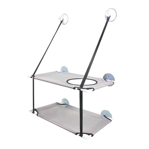 WAFOHSR Sonnenfenster, Abnehmbare Sitzstange for Zuhause, Robust, Einfache Installation Mit Saugnäpfen, Solide Haustier-Katzenbett-Hängematte KatzenhäNgematte(A) von WAFOHSR