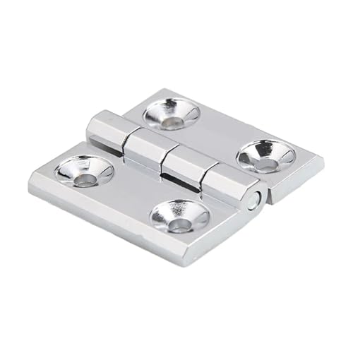 WAFOHSR Türscharniere, Verteilerkasten, Robuste Industrie-Rückklappenscharniere, Aluminium-Box, Schranktürscharniere, Werkzeugmaschinen-Hardware (Silver 40X40MM) von WAFOHSR