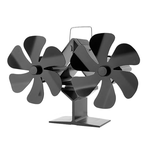 Wärmebetriebener Ofenventilator, 12-Blatt-Holzofenventilator For Die Holzverbrennung, Leiser, Energiesparender Kaminventilator Mit Überhitzungsschutz Einfach Zu Bedienen von WAFOHSR