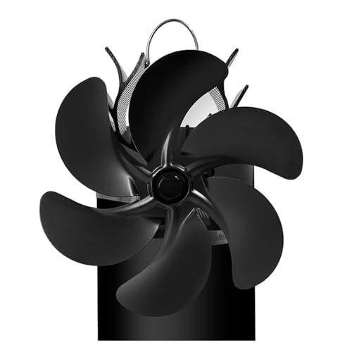Wärmebetriebener Ofenventilator Mit 6 Flügeln, Effiziente Wärme, An Der Wand Montierter Kleiner Kaminventilator, Leiser Thermodynamischer, Umweltfreundlicher Tragbarer Heizlüfter Einfach Zu Bedienen von WAFOHSR