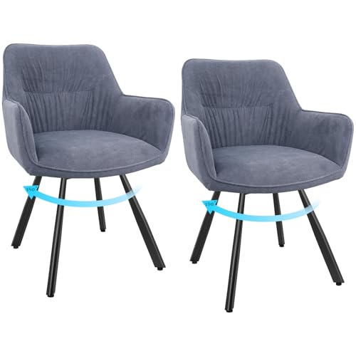 WAFTING Esszimmerstuhl 2er Set drehbar, Armlehnstuhl drehbar 180°,Moderner Polsterstuhl Stuhl Samt, Stühle für Esszimmer,Küchenstuhl für Wohnzimmer,Arbeitszimmer,Schlafzimmer,Grau WAFTING Esszimmerstuhl 2er Set drehbar, Armlehnstuhl drehbar 180°,Moderner Polsterstuhl Stuhl Samt, Stühle für Esszimmer,Küchenstuhl für Wohnzimmer,Arbeitszimmer,Schlafzimmer,Grau von WAFTING