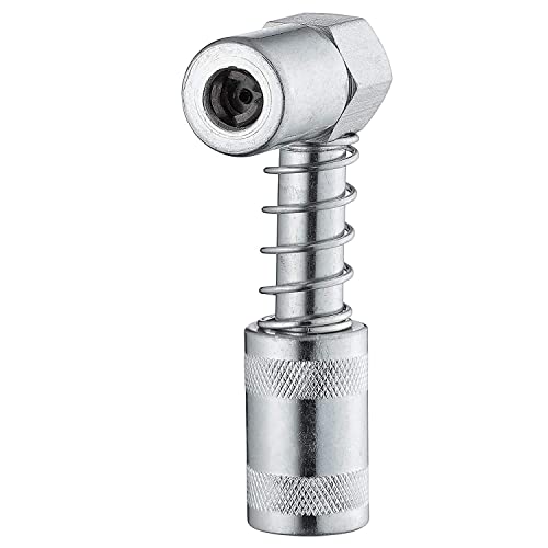 WAGLOS Fettpresse Mundstück, Schmierkupplung Schmierwerkzeug, 90 Grad, Mundstück Kupplung Für Schmiernippel, Schmierpresse Anschluss Nippel Adapter Zubehör Tool,Silber WAGLOS Fettpresse Mundstück, Schmierkupplung Schmierwerkzeug, 90 Grad, Mundstück Kupplung Für Schmiernippel, Schmierpresse Anschluss Nippel Adapter Zubehör Tool,Silber von WAGLOS