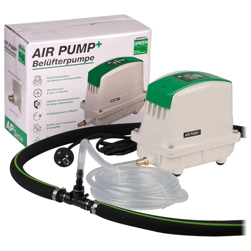 Teichbelüfter-Set AP-100 Luftpumpe mit Japan Belüfterring Ø 60 cm Sauerstoffpumpe für Ihrem Koiteich. Eine Profi Luftpumpe als Eisfreihalter im Winter zu verwenden von WAGNER GREEN Alles für den Gartenteich