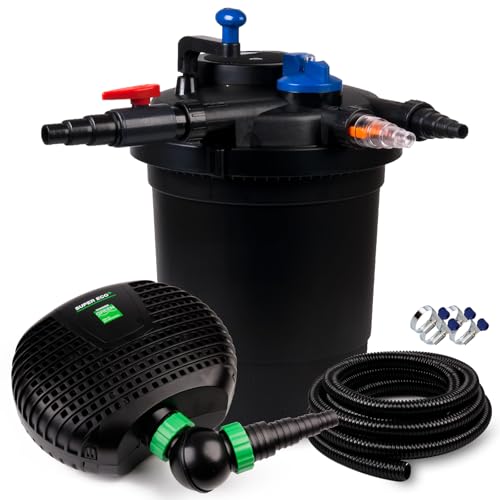Wagner Green Teichfilter-Set GPF 10000 | Druckfilter Komplettset mit Pumpe 42 Watt, UVC Teichklärer Lampe und Teichschlauch von WAGNER GREEN Alles für den Gartenteich
