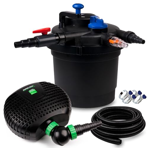 Wagner Green Teichfilter-Set GPF 5000 | Druckfilter Komplettset mit Pumpe 22 Watt, UVC Teichklärer Lampe und Teichschlauch von WAGNER GREEN Alles für den Gartenteich
