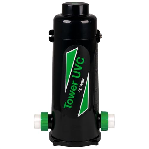 Wagner Green Tower UV-C 42 Watt Teichklärer | Wasserklärer ohne Chemie | UVC Lampe Algenvernichter | Desinfektion für klares Wasser im Teich bis 42.000 L von WAGNER GREEN Alles für den Gartenteich