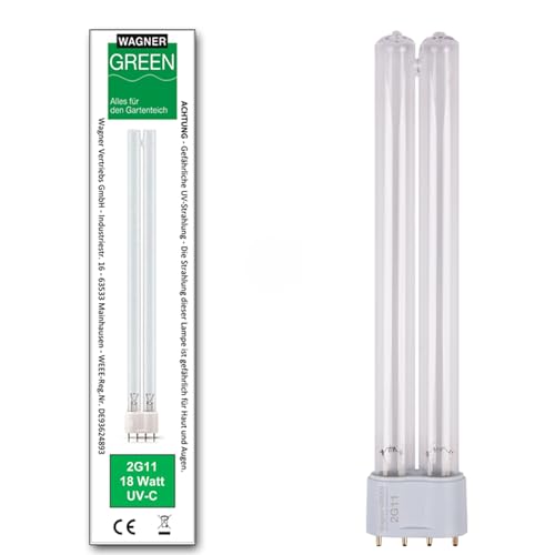 Wagner Green UVC Ersatzlampe Sockel 2G11 PL-L Wasserklärer Leuchtmittel Lampe Teich Filter (18 Watt) von WAGNER GREEN Alles für den Gartenteich