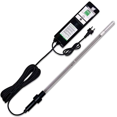 Wagner Green UVC Tauchstrahler 3-tgl. Bausatz mit Betriebsstundenzähler, UVC Teichklärer Lampe Gartenteich Koiteich Filter zur Entkeimung und Algenvernichter (80 Watt Amalgam 3-TLG. Bausatz) von WAGNER GREEN Alles für den Gartenteich