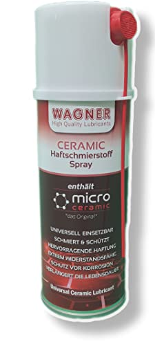 WAGNER Ceramic Haftschmierstoff-Spray Transparentes Sprühfett mit Ceramic-Festschmierstoffen – Fettspray Für Haushalt, KFZ, Maschinen & Fahrradketten | Korrosionsschutz&Hochdruckbeständig |200 ml WAGNER Ceramic Haftschmierstoff-Spray Transparentes Sprühfett mit Ceramic-Festschmierstoffen – Fettspray Für Haushalt, KFZ, Maschinen & Fahrradketten | Korrosionsschutz&Hochdruckbeständig |200 ml von Wagner