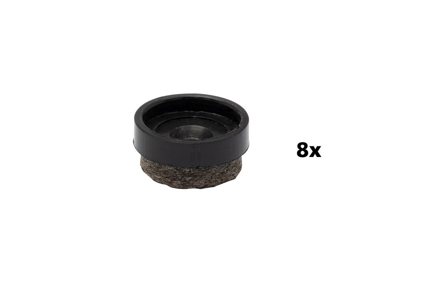 WAGNER design yourself Klick-Gleiter QuickClick® Nachfüllpack für Stuhlgleiter, Filzgleiter, Möbelgleiter - 8er-Set Ersatzgleiter austauschbar - Wollfilz ULTRASOFT SLIM (flach) - Durchmesser Ø 17, 20, 25 mm - für Basis Ø 17, 20, 25 mm - Made in DE von WAGNER design yourself
