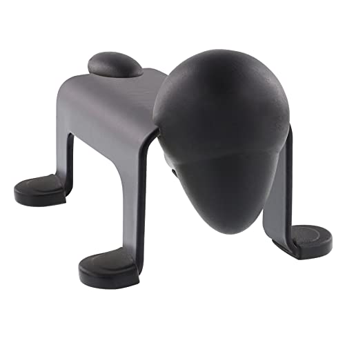 WAGNER Bodentürstopper DOG DOOR STOP - 105 x 70 x 60 mm, schwarz, zum Hinstellen, Industriestahl beschichtet, Puffer und Füßchen aus schwarzem Gummi - 15520801 von WAGNER