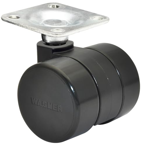 WAGNER Design Möbelrolle/Lenkrolle - hart - Durchmesser Ø 38 mm, Bauhöhe 40 mm, schwarz, Anschraubplatte 42 x 42 mm, Tragkraft 70 kg - Made in Germany - 01003889 WAGNER Design Möbelrolle/Lenkrolle - hart - Durchmesser Ø 38 mm, Bauhöhe 40 mm, schwarz, Anschraubplatte 42 x 42 mm, Tragkraft 70 kg - Made in Germany - 01003889 von WAGNER