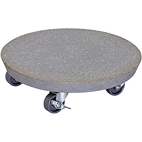 WAGNER Pflanzenroller STONE Ø 28 x 8 cm I Pflanzenroller & Blumenroller für Außenbereich + Innenbereich, Terrazzo-Optik dunkel I Kübelroller aus Beton mit 2 Feststellern I Tragkraft 100kg - 20090101 WAGNER Pflanzenroller STONE Ø 28 x 8 cm I Pflanzenroller & Blumenroller für Außenbereich + Innenbereich, Terrazzo-Optik dunkel I Kübelroller aus Beton mit 2 Feststellern I Tragkraft 100kg - 20090101 von WAGNER design yourself