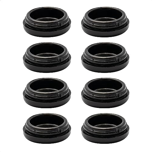 WAGNER QuickClick® Kunststoffgleiter Möbelgleiter Stuhlgleiter Ersatz - 8er-Set Ersatzgleiter austauschbar ersetzbar - Kunststoff BLACK - Durchmesser Ø 20 mm - für Basis Ø 20 mm -Made in DE - 15821900 von QuickClick