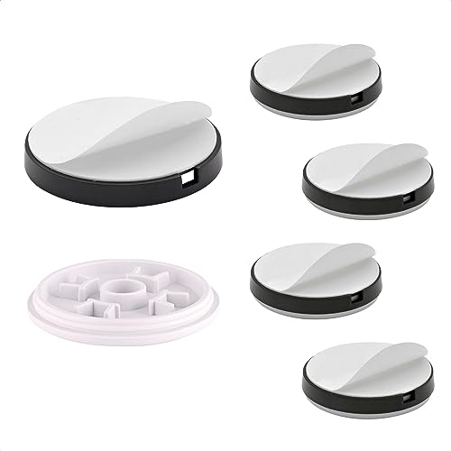 Wagner QuickClick® Kunststoffgleiter Möbelgleiter Stuhlgleiter 4er-Set zum Kleben - 4X Basis+Klebepad+Gleiteinsatz austauschbar - Kunststoff Hyper - Durchmesser Ø 50 mm - Made in DE - 15831100 von QuickClick
