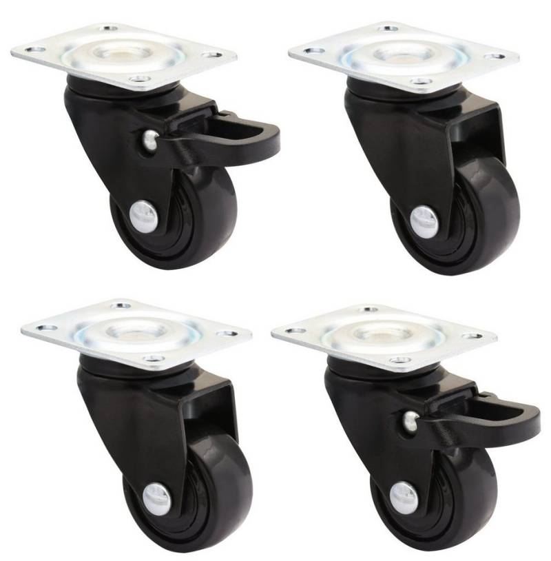 WAGNER design yourself Lenkrolle 3C - 4er Set - 2 Lenkrollen mit und 2 Lenkrollen ohne Bremse - schwarz, Softlauffläche, Durchmesser Ø 25 mm, Tragkraft 12 kg / Rolle WAGNER design yourself Lenkrolle 3C - 4er Set - 2 Lenkrollen mit und 2 Lenkrollen ohne Bremse - schwarz, Softlauffläche, Durchmesser Ø 25 mm, Tragkraft 12 kg / Rolle von WAGNER design yourself