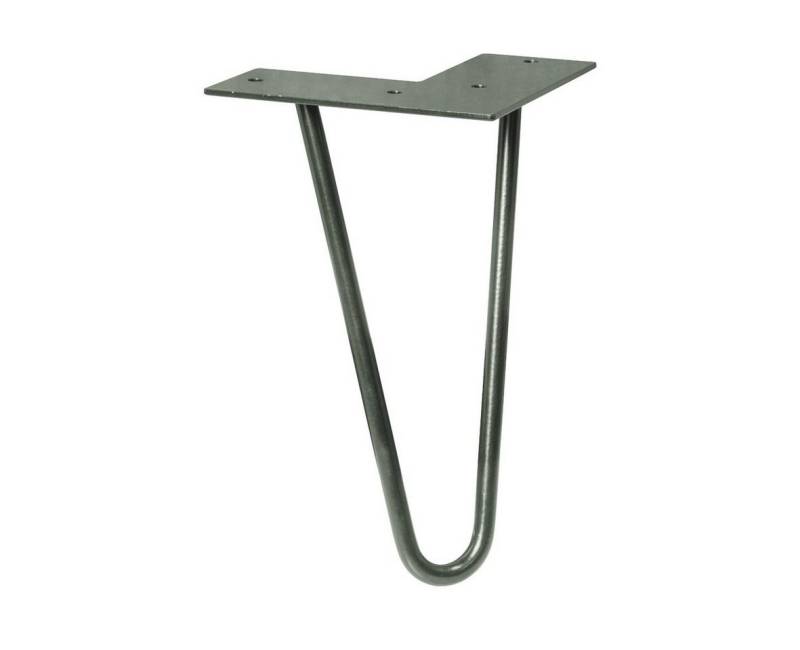 WAGNER design yourself Möbelfuß Möbelbein/Tischbein - HAIRPIN LEG - Retro Style - 12 x 12 x 20 cm in diversen Farben, Bein konisch/schräg verlaufend, mit integrierter Anschraubplatte von WAGNER design yourself