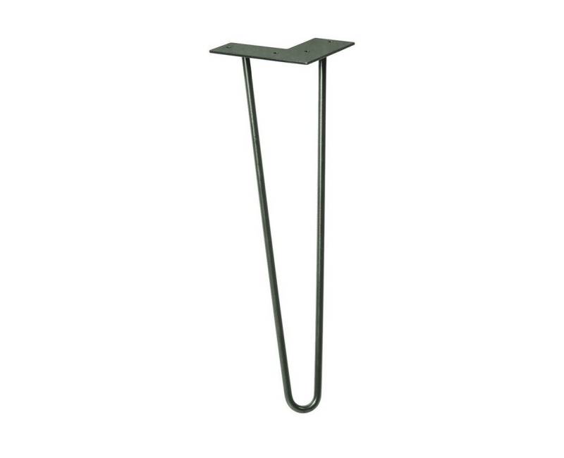 WAGNER design yourself Möbelfuß Möbelbein/Tischbein - HAIRPIN LEG - Retro Style - 12 x 12 x 40 cm in diverse Farben, Bein konisch/schräg verlaufend, mit integrierter Anschraubplatte von WAGNER design yourself