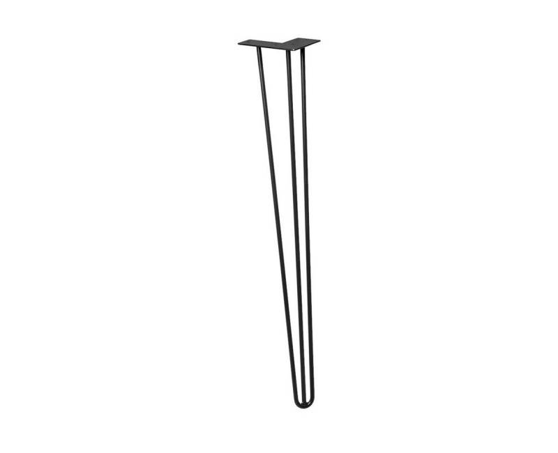 WAGNER design yourself Möbelfuß Möbelbein/Tischbein - HAIRPIN LEG - Retro Style - 12 x 12 x 71 cm in diverse Farben, Bein konisch/schräg verlaufend, mit integrierter Anschraubplatte von WAGNER design yourself