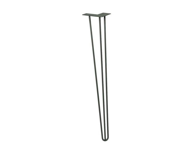 WAGNER design yourself Möbelfuß Möbelbein/Tischbein - HAIRPIN LEG - Retro Style - 12 x 12 x 71 cm in diverse Farben, Bein konisch/schräg verlaufend, mit integrierter Anschraubplatte von WAGNER design yourself
