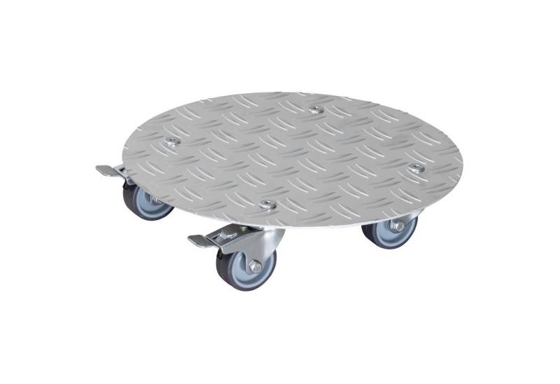 WAGNER design yourself Pflanzenroller ALASKA I diverse Größen & Rollen I für Außenbereich + Innenbereich I rund & eckig I aus Aluminium Riffelblech & Noppenblech I silber eloxiert & schwarz beschichtet I Tragkraft 150 kg - Made in DE von WAGNER design yourself