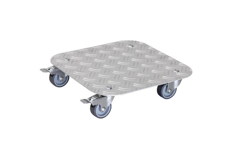 WAGNER design yourself Pflanzenroller ALASKA I diverse Größen & Rollen I für Außenbereich + Innenbereich I rund & eckig I aus Aluminium Riffelblech & Noppenblech I silber eloxiert & schwarz beschichtet I Tragkraft 150 kg - Made in DE von WAGNER design yourself