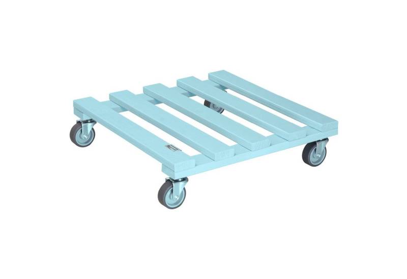 WAGNER design yourself Pflanzenroller AQUA SPLASH rund und eckig I für Innenbereich & Außenbereich I diverse Größen I aus FSC® Massivholz, in aktueller Trendfarbe Aqua Splash / Türkis - Made in EU von WAGNER design yourself