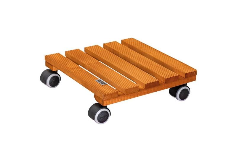 WAGNER design yourself Pflanzenroller COUNTRY in diversen Größen I für Innenbereich I rund und eckig I aus FSC® Massivholz, geriffelt, diverse Farben I Tragkraft 100 kg - Made in EU von WAGNER design yourself