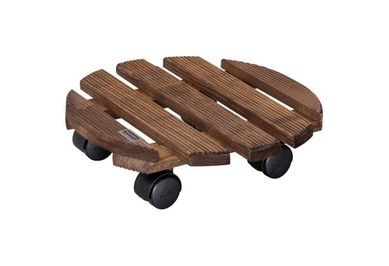 WAGNER design yourself Pflanzenroller COUNTRY in diversen Größen I für Innenbereich I rund und eckig I aus FSC® Massivholz, geriffelt, diverse Farben I Tragkraft 100 kg - Made in EU von WAGNER design yourself