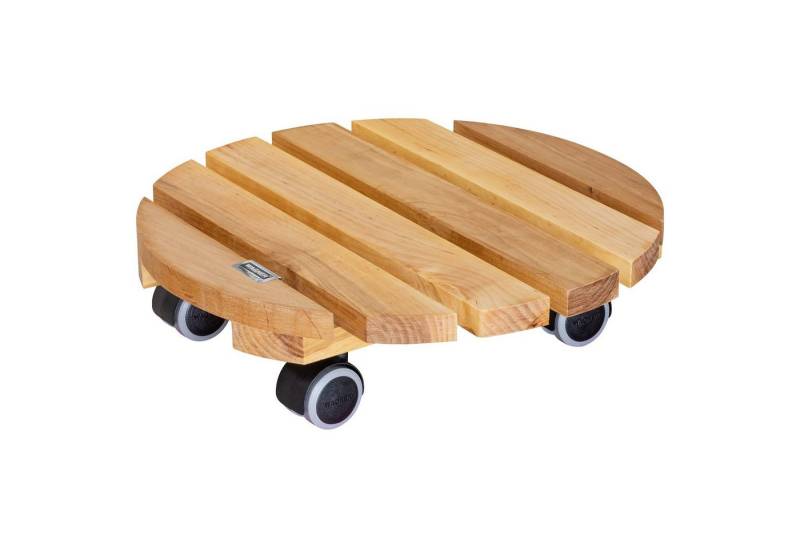 WAGNER design yourself Pflanzenroller NATURE 34 x 8 cm I für Innenbereich I rund und eckig I softe Rollen I aus FSC® zertifiziertem Erlenholz, natur, geölt I Tragkraft 100 kg - Made in EU von WAGNER design yourself