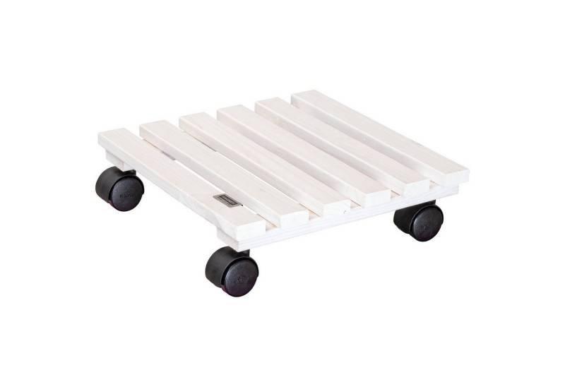 WAGNER design yourself Pflanzenroller NATURE in diversen Größen I für Innenbereich I rund und eckig I aus FSC® Massivholz, unterschiedliche Farben I Tragkraft 100 kg - Made in EU von WAGNER design yourself