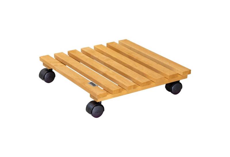 WAGNER design yourself Pflanzenroller NATURE in diversen Größen I für Innenbereich I rund und eckig I aus FSC® Massivholz, unterschiedliche Farben I Tragkraft 100 kg - Made in EU von WAGNER design yourself
