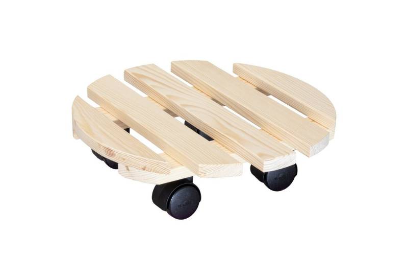 WAGNER design yourself Pflanzenroller PALETTI in diversen Größen I für Innenbereich I rund und eckig I aus FSC® Massivholz, natur I Tragkraft 100 kg - Made in EU von WAGNER design yourself