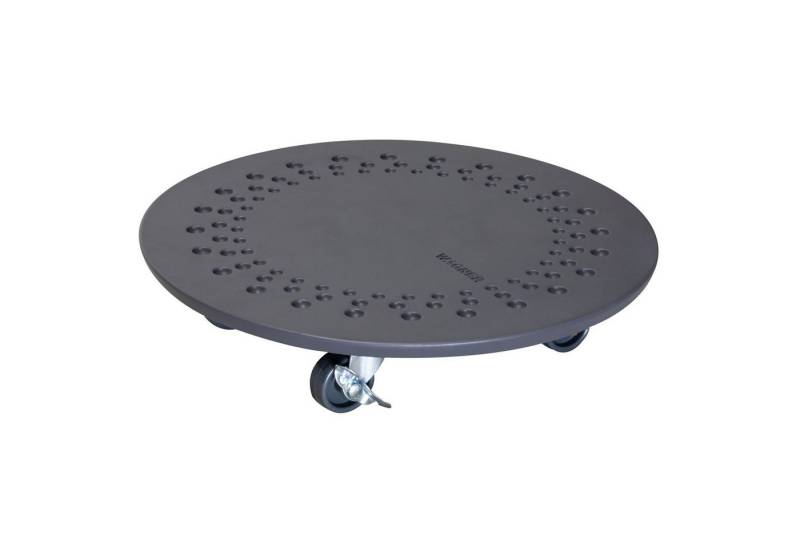 WAGNER design yourself Pflanzenroller STONE in diversten Größen I für Außenbereich + Innenbereich I aus Beton, Terrazzo- und Schiefer-Optik I helle & dunkle Ausführung I mit 2 Feststellern I Tragkraft 80-100 kg von WAGNER design yourself