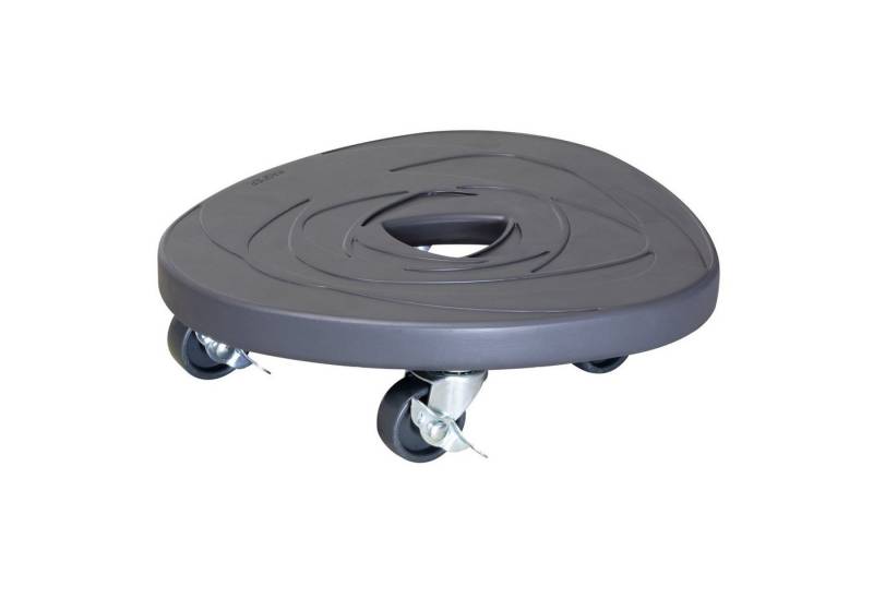 WAGNER design yourself Pflanzenroller STONE in diversten Größen I für Außenbereich + Innenbereich I aus Beton, Terrazzo- und Schiefer-Optik I helle & dunkle Ausführung I mit 2 Feststellern I Tragkraft 80-100 kg von WAGNER design yourself