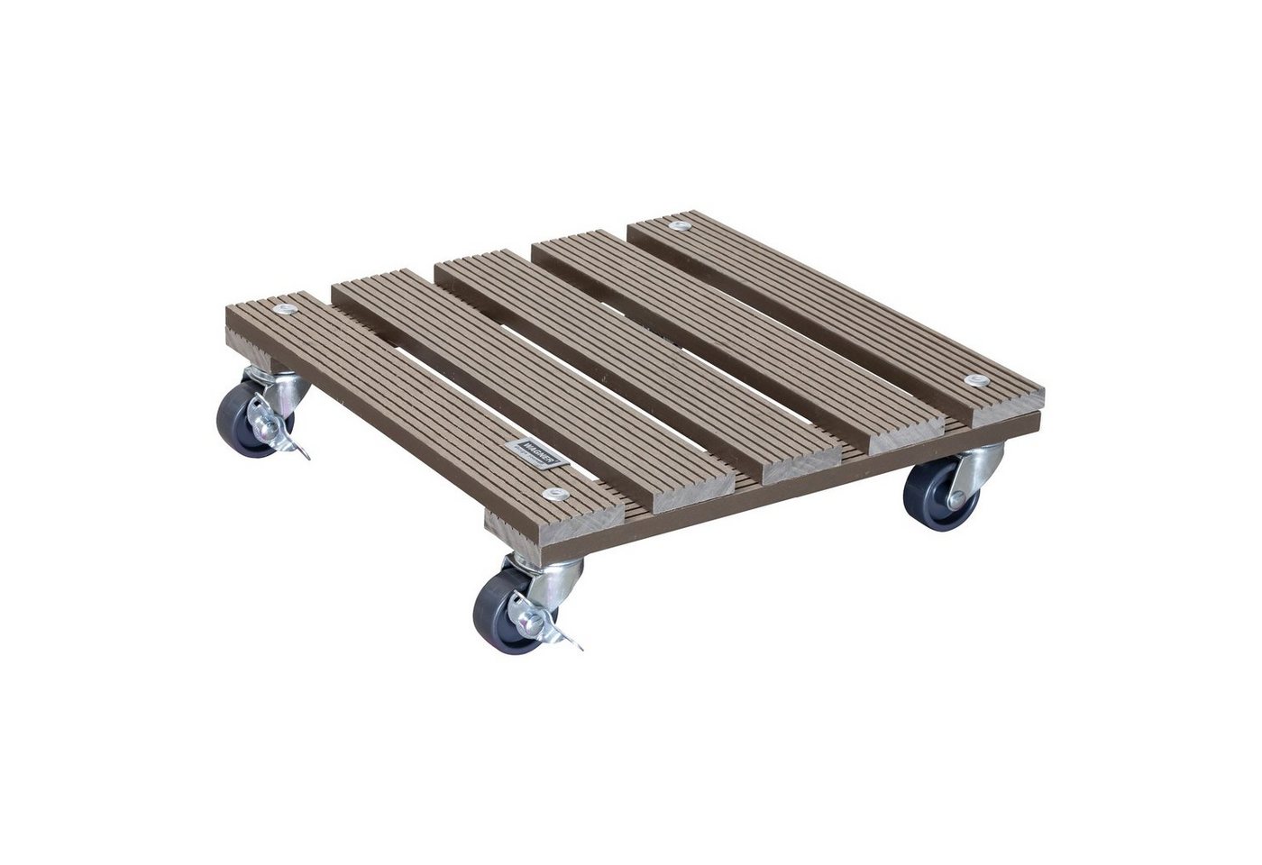 WAGNER design yourself Pflanzenroller WPC in diversen Größen I für Außenbereich + Innenbereich I rund & eckig I aus FSC® Wood Plastic Composite I Rollen mit & ohne Bremsen I mehrere Farben I verschiedene Tragkraften von WAGNER design yourself