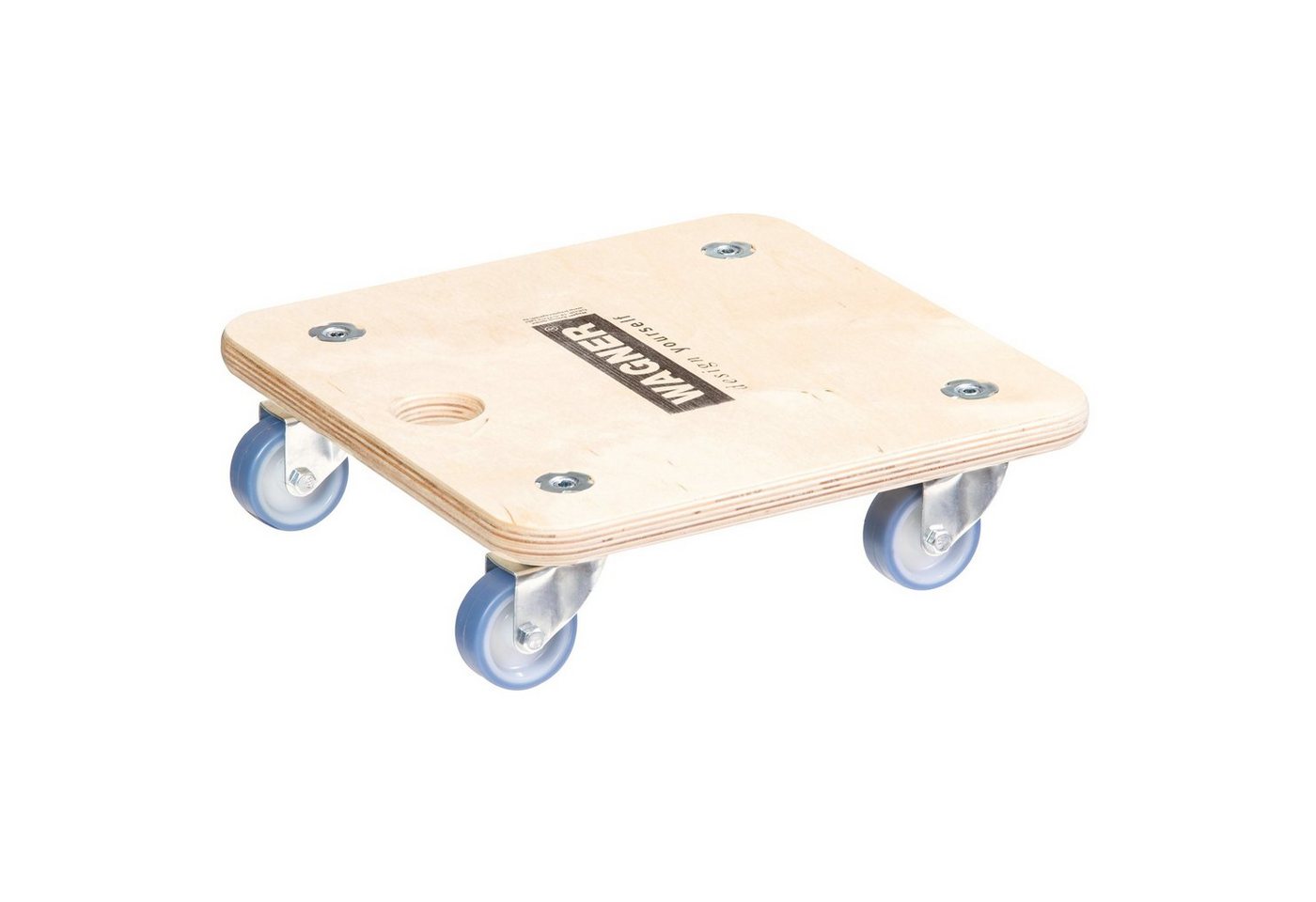 WAGNER design yourself Transportroller Transporthilfe - 29 x 29 cm - verschiedene Rollen - Tragkraft 250 kg I ideal für Unhandliches, Geräte & Möbel I Griffloch I bestens beweglichI I FSC®-zertifiziert - Made in DE von WAGNER design yourself