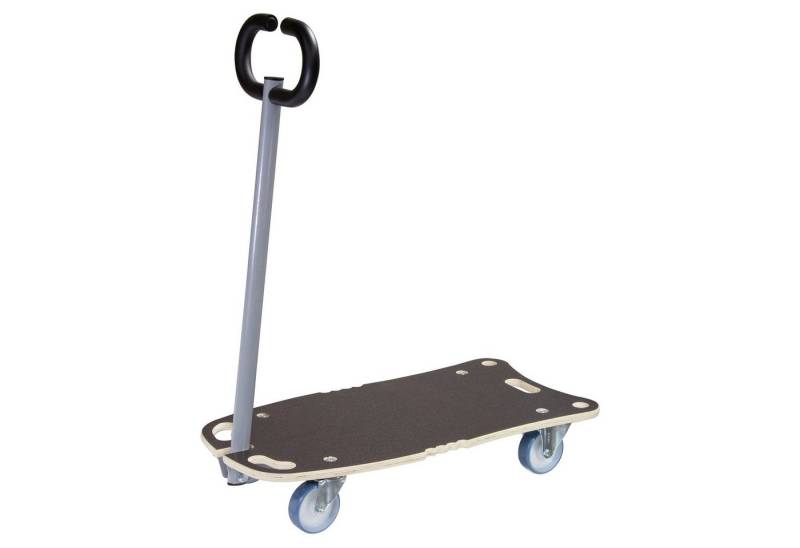 WAGNER design yourself Transportroller Transporthilfe - 80 x 40 cm - Tragkraft 300 kg I ideal für schwere Stapelbehälter I klappbare Deichsel I Ladungssicherung I rutschfeste Oberfläche – Made in DE von WAGNER design yourself