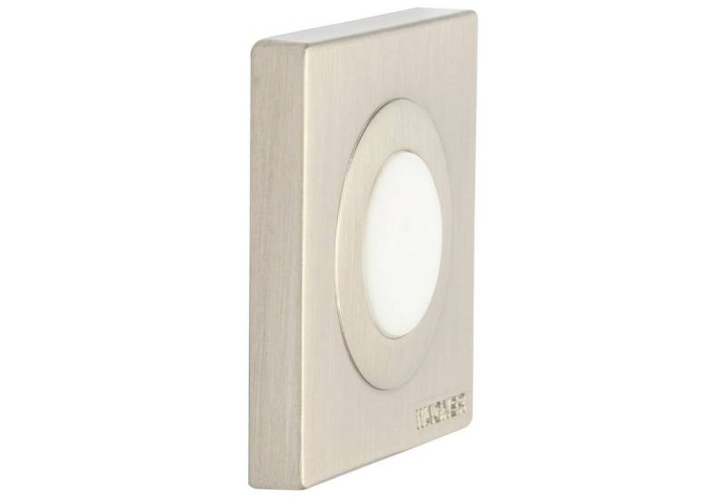 WAGNER design yourself Wandtürstopper Wandtürstopper SCREW OR GLUE eckig - diverse Größen und Farben, aus Metall in Edelstahl-Optik gebürstet, Puffer Kautschuk, zum Schrauben oder Kleben von WAGNER design yourself