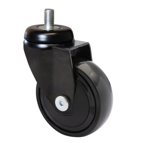 WAGNER ultrawendige 360° - 3C - Design-Lenkrolle/Transportrolle/Möbelrolle - schwarz, Softlauffläche, mit Gewindestift 10 x 16 mm, Durchmesser Ø 75 mm, Tragkraft 75 kg - 01227766 von WAGNER design yourself