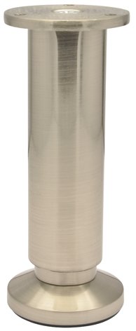 Wagner Möbelbein/Möbelfuß/Verstellfuß - Design - Ø 40/60 x 150-170 mm, justierbar, Edelstahl-Optik Nickel matt, inkl. Anschraubplatte Durchmesser Ø 60 mm - 12038001 von WAGNER design yourself