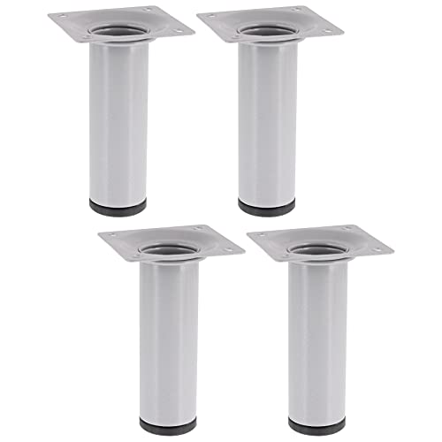 WAGNER Möbelbein/Tischbein/Möbelfuß Classic Retro 4tlg. Set - Ø 30 x 100 mm, integrierte Anschraubplatte 60 x 60 mm, Innengewinde Ø 10 mm, Stahl pulverbeschichtet Aluminium-Silber - 12121004 WAGNER Möbelbein/Tischbein/Möbelfuß Classic Retro 4tlg. Set - Ø 30 x 100 mm, integrierte Anschraubplatte 60 x 60 mm, Innengewinde Ø 10 mm, Stahl pulverbeschichtet Aluminium-Silber - 12121004 von WAGNER