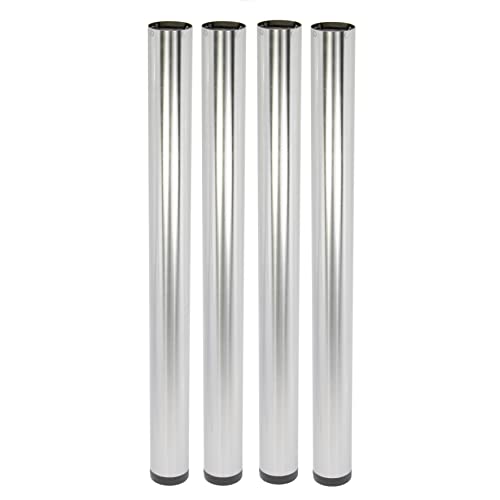 WAGNER Möbelbein/Tischbein/Möbelfuß TENO - Starter-Set-4tlg. - Ø 60 x 710 mm, inkl. QuickClick® Gleiter und Zubehör, Stahl gebürtstet in Edelstahl-Optik - 12339204 WAGNER Möbelbein/Tischbein/Möbelfuß TENO - Starter-Set-4tlg. - Ø 60 x 710 mm, inkl. QuickClick® Gleiter und Zubehör, Stahl gebürtstet in Edelstahl-Optik - 12339204 von WAGNER