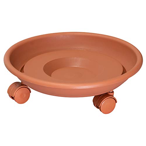 WAGNER Pflanzenroller SERIE K Ø 27,5 x 8,5 cm I Pflanzenroller & Blumenroller für Außenbereich + Innenbereich, terracotta I Kübelroller aus Kunststoff I Tragkraft 30 kg I Made in EU – 20102101 WAGNER Pflanzenroller SERIE K Ø 27,5 x 8,5 cm I Pflanzenroller & Blumenroller für Außenbereich + Innenbereich, terracotta I Kübelroller aus Kunststoff I Tragkraft 30 kg I Made in EU – 20102101 von WAGNER design yourself